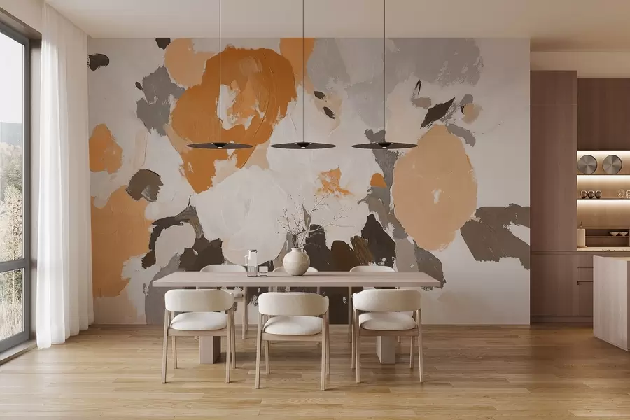 fototapet Flori acrilice abstracte w09070v1