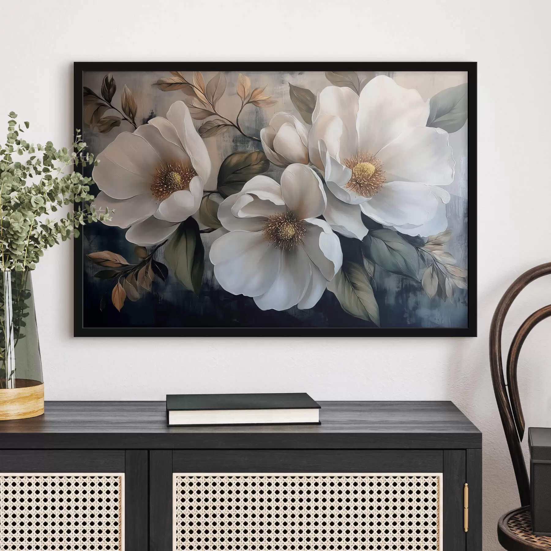 fototapet Flori mari pe un fundal de epocă f44260