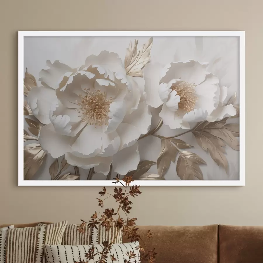 fototapet Flori albe f44287
