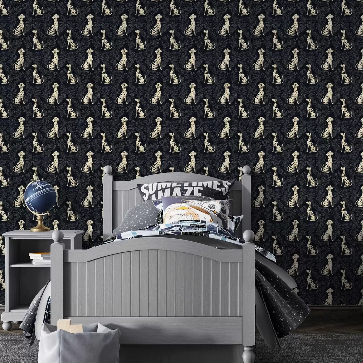 Wallpaper Dalmațieni pe un fundal întunecat a00121