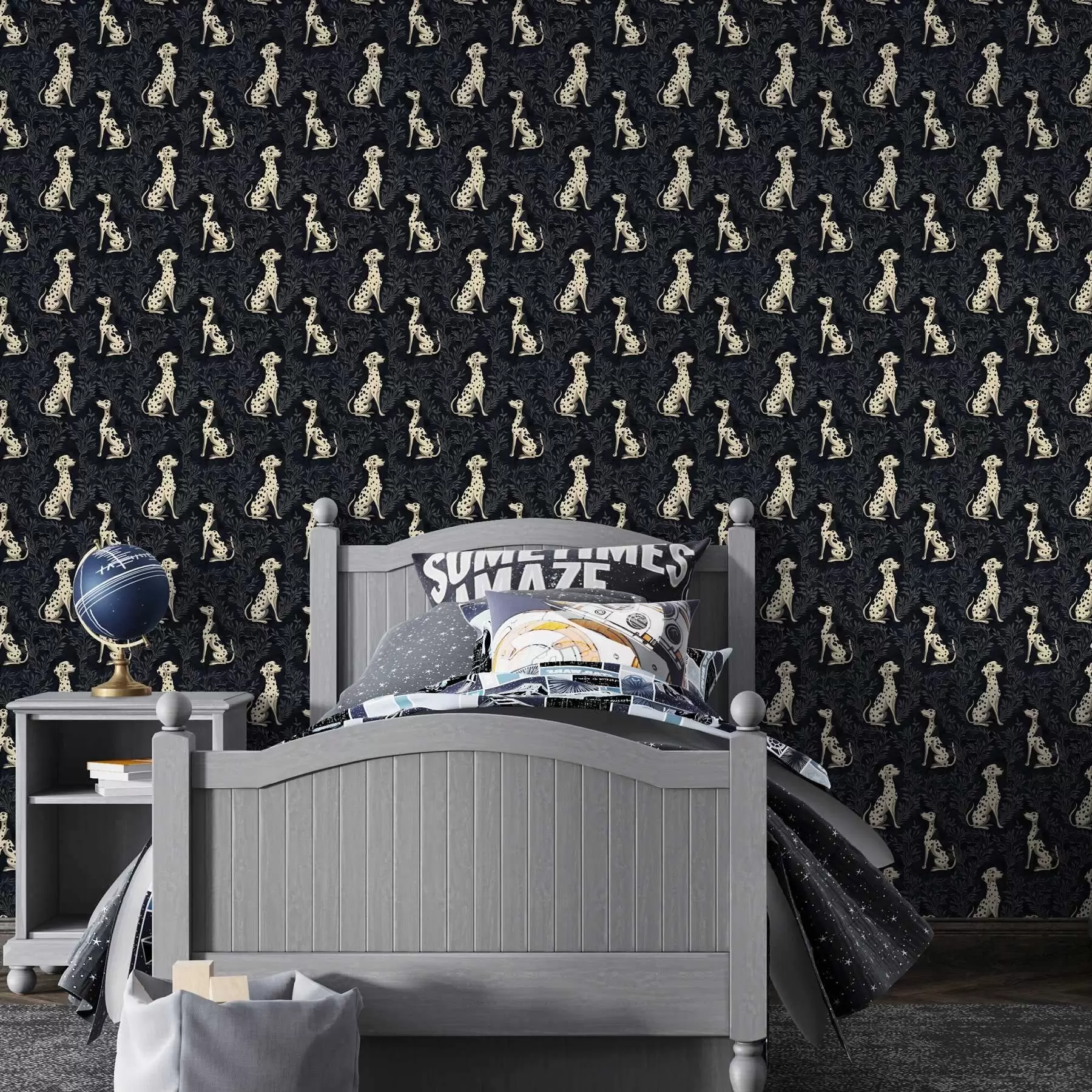 fototapet Dalmațieni pe un fundal întunecat a00121