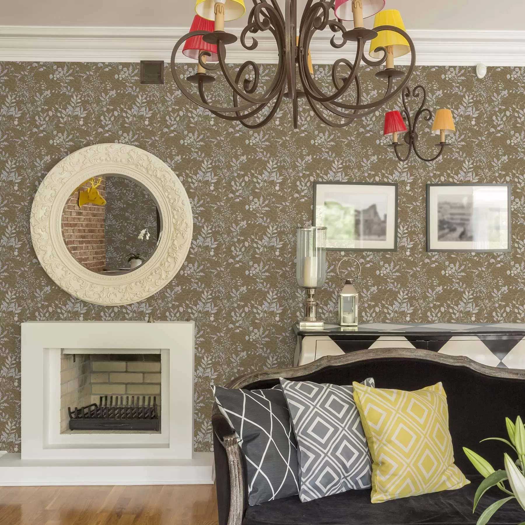 fototapet Plante și ramuri albe a00166v1