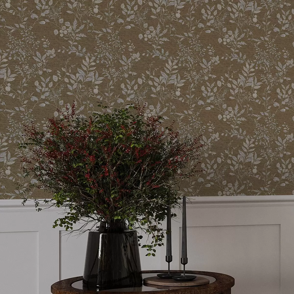 Wallpaper Plante și ramuri albe a00166v1