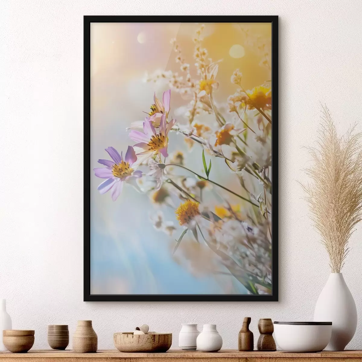 Poster Flori sălbatice pe un fundal luminos f44314