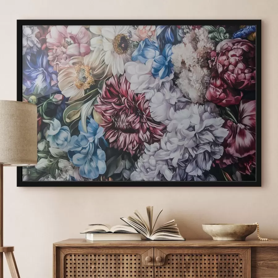 fototapet O mulțime de flori colorate f44322