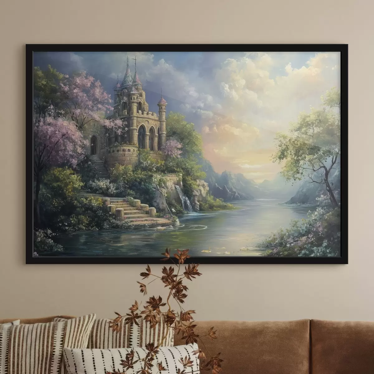 Poster Castel pe malul lacului f44329