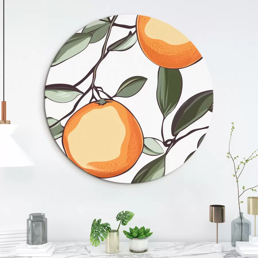 Tablouri Portocale pictate pe o ramură r44319