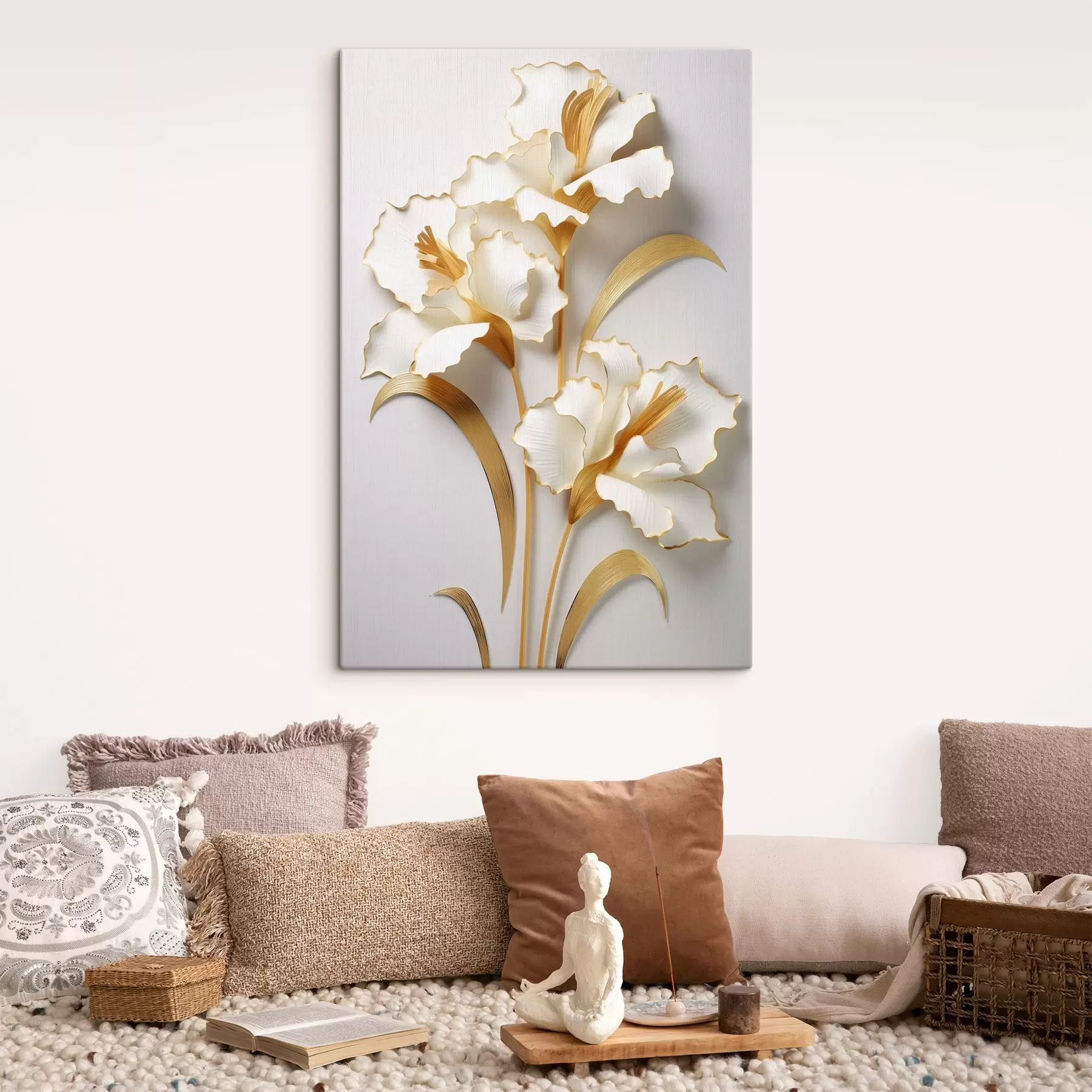 Tablouri Buchet de flori superbe pe un fundal luminos s44389