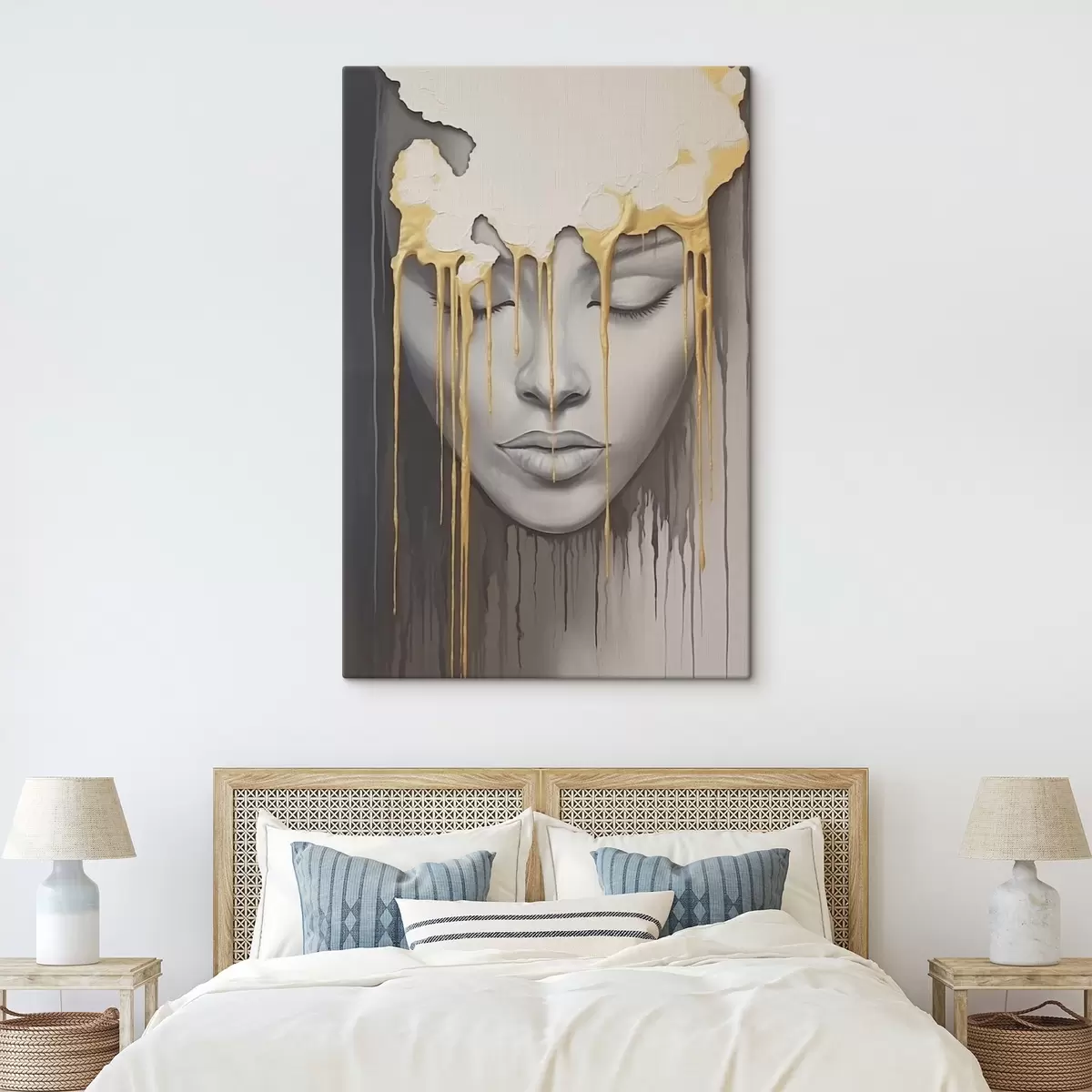 Tablouri Fața unui copil în vopsea s44265