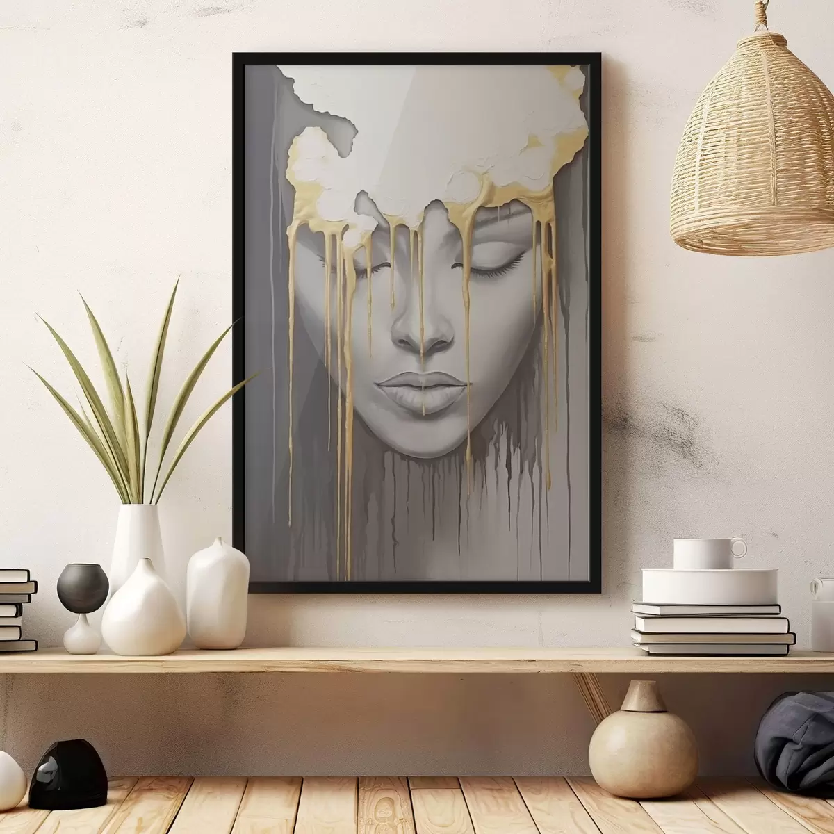 Poster Fața unui copil în vopsea f44265