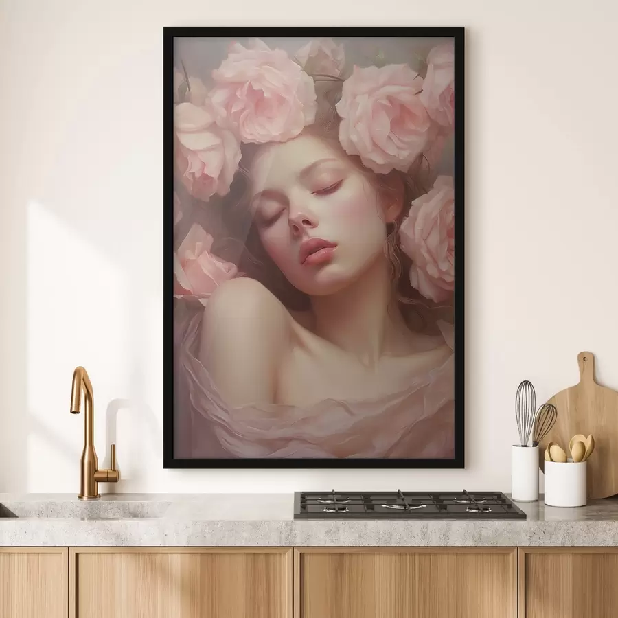 fototapet Fată în flori f44270