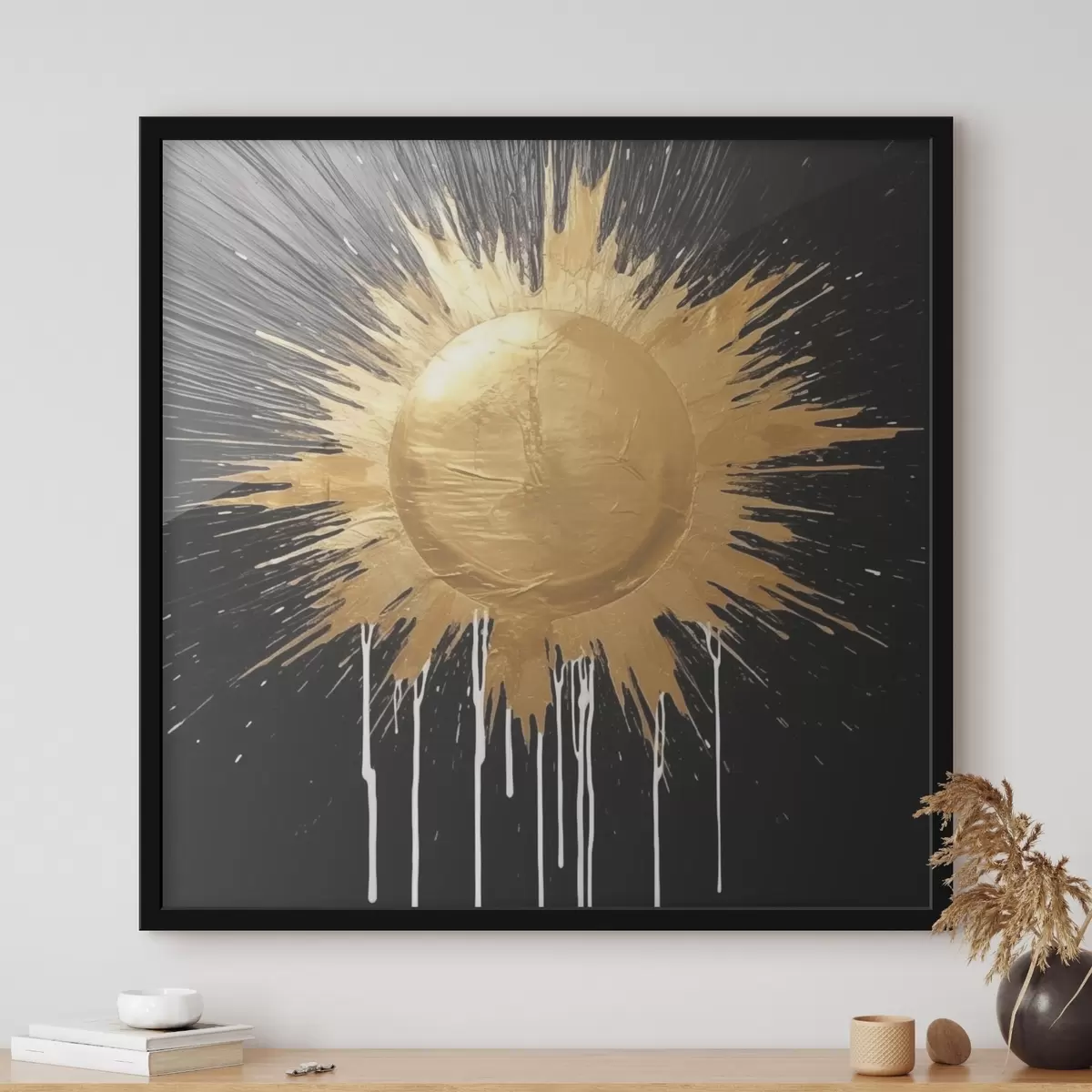 Poster Soare abstract galben f44281