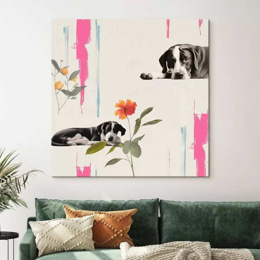 Tablouri Danez negru și alb cu ochi triști s44339