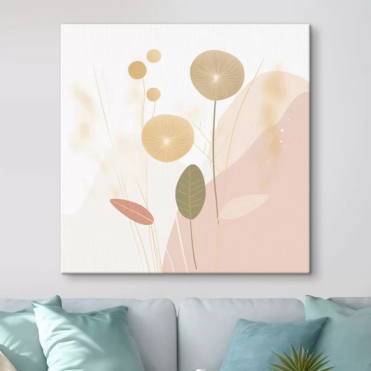 Tablouri Flori abstracte în tonuri pastelate s44344