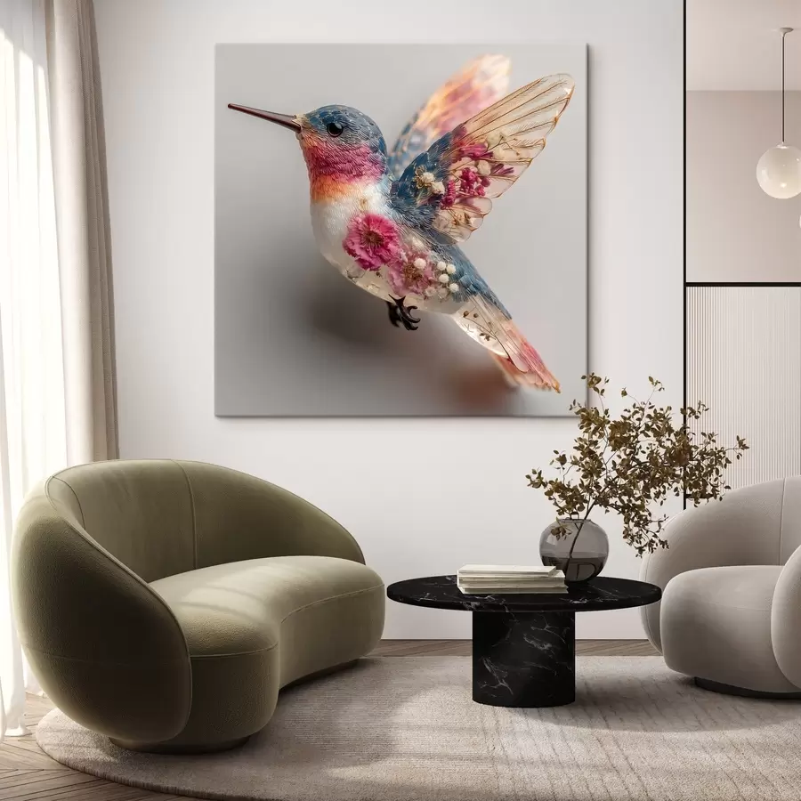 Tablouri Luminozitate cristalină cu o inimă florală s44353