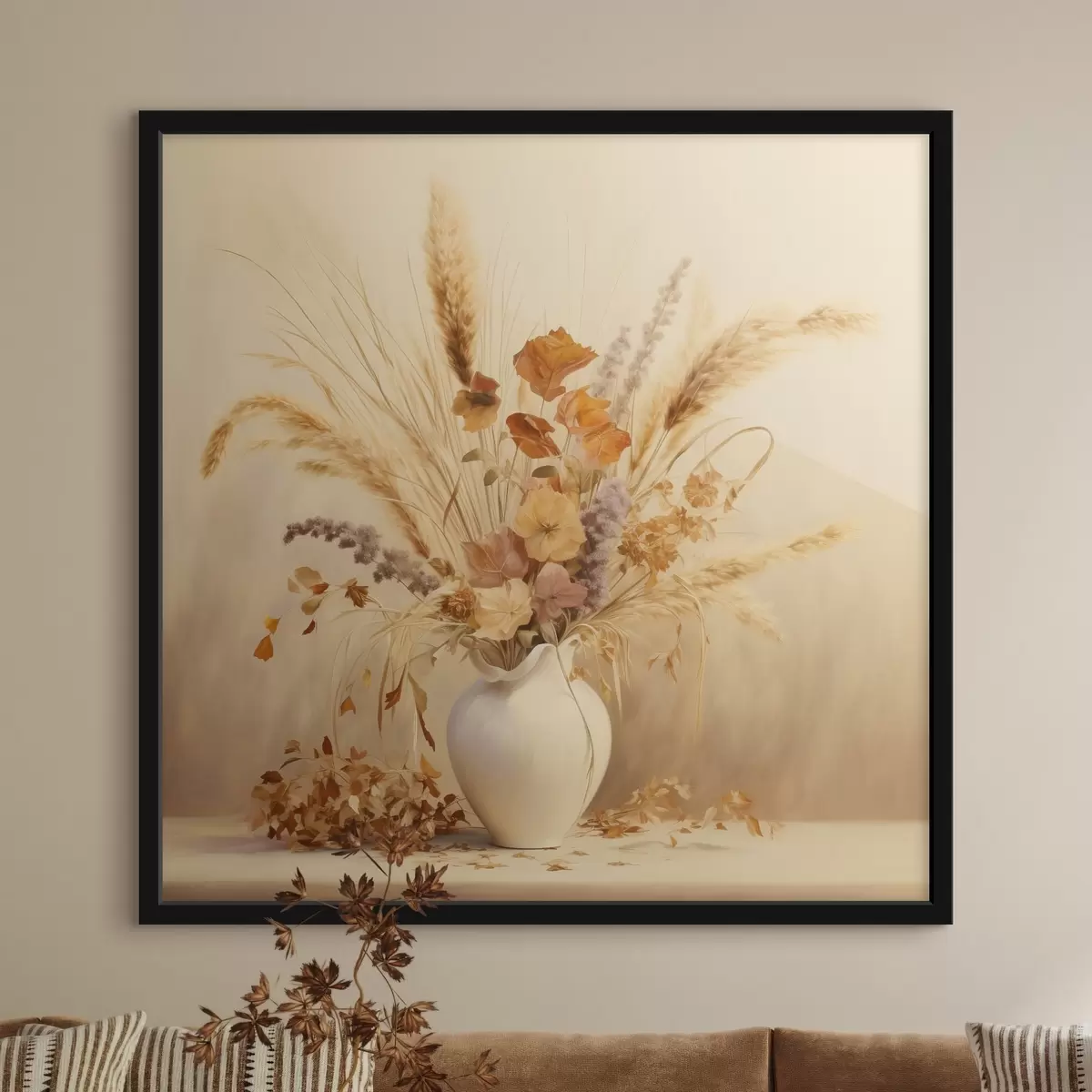 Poster Simfonie pastelată de flori uscate f44336