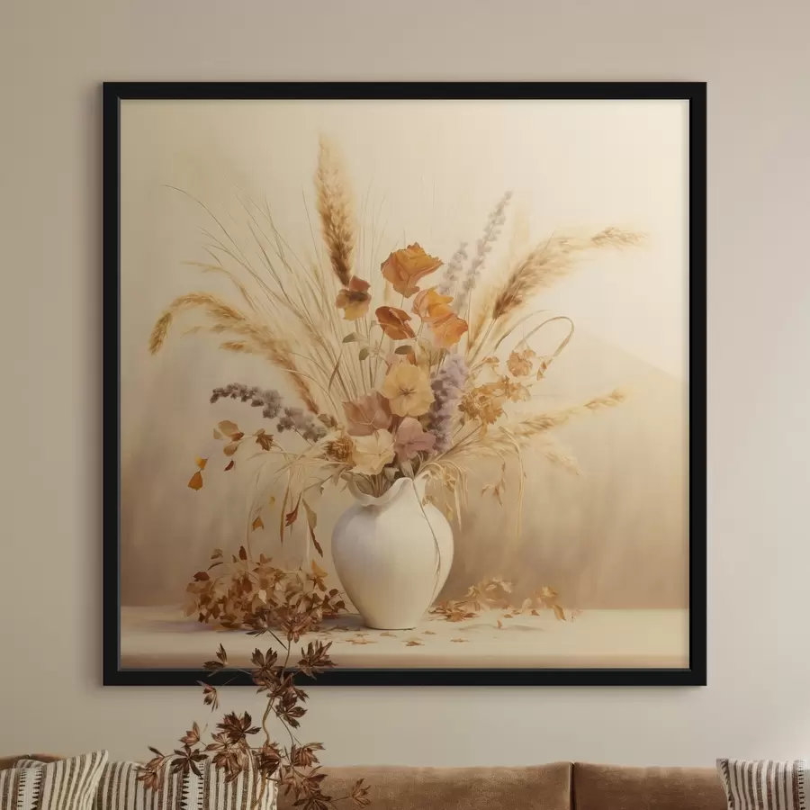 fototapet Simfonie pastelată de flori uscate f44336