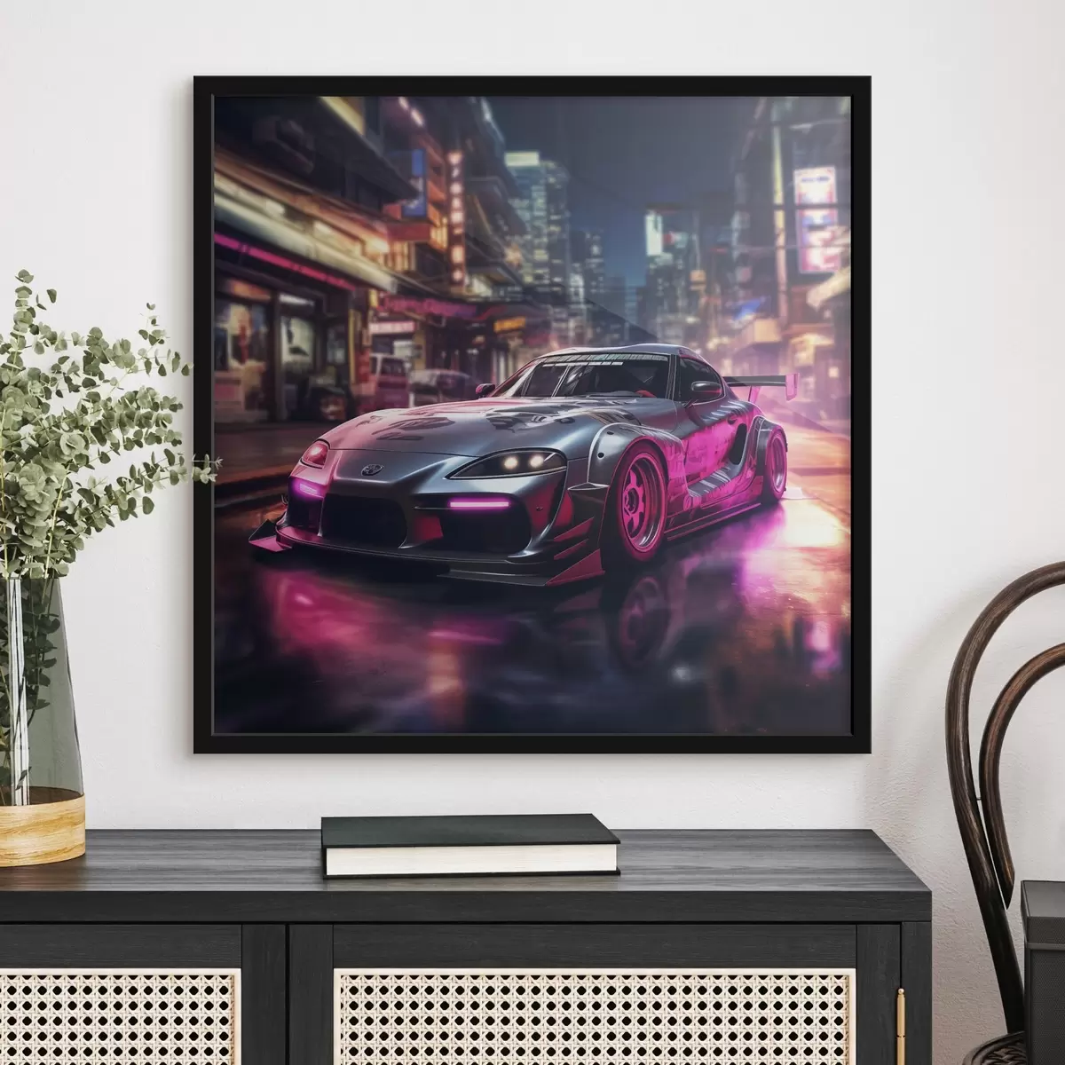 Poster Supra: Evoluția vitezei într-o ceață de neon f44343