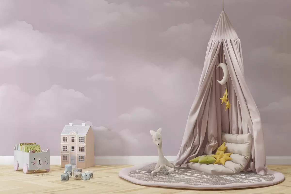 fototapet Nori roz în nuanțe pastelate delicate w03994v2