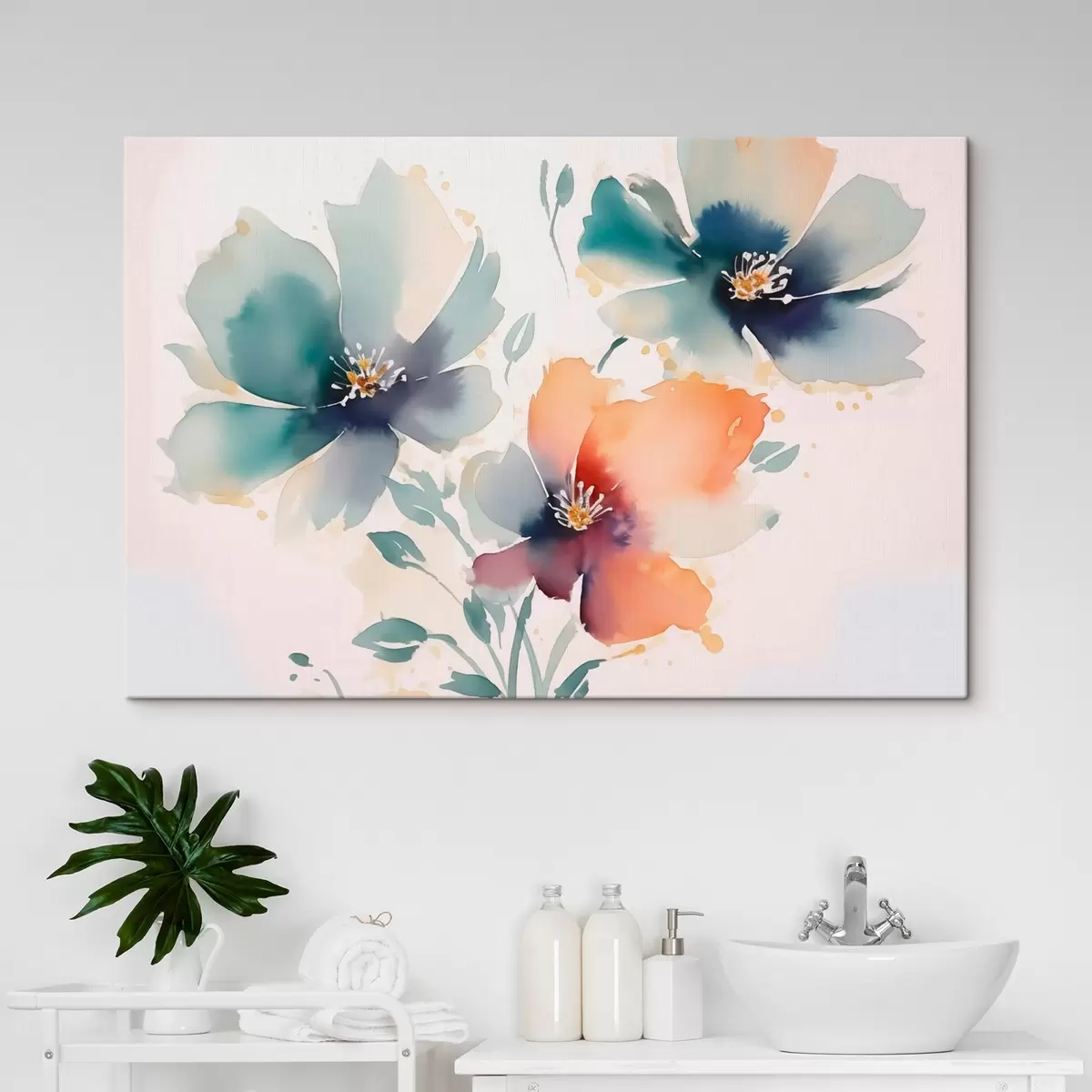 Tablouri Flori imitație de acuarelă s44424