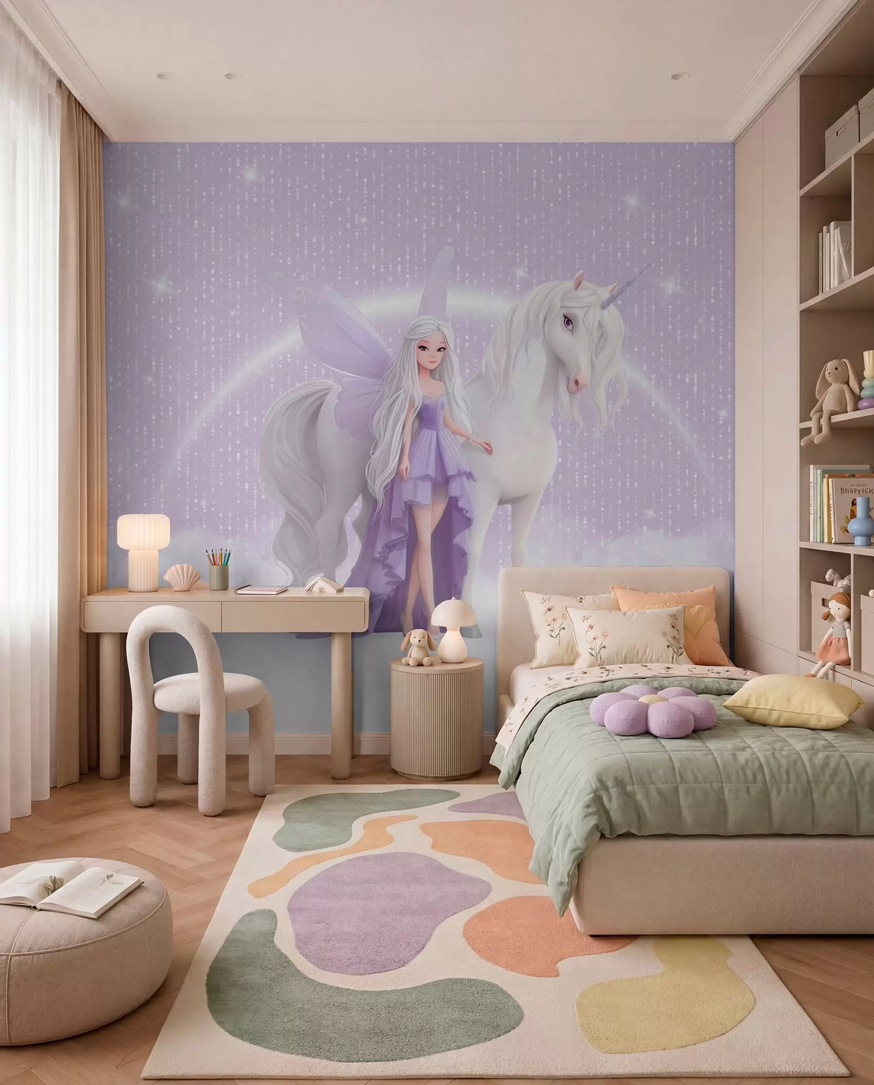 fototapet Unicorn sub stele w03527