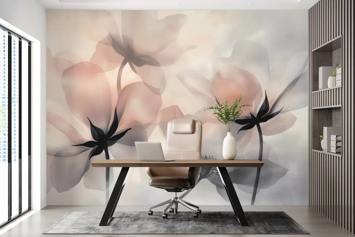 fototapet Abstract flori mari w04010