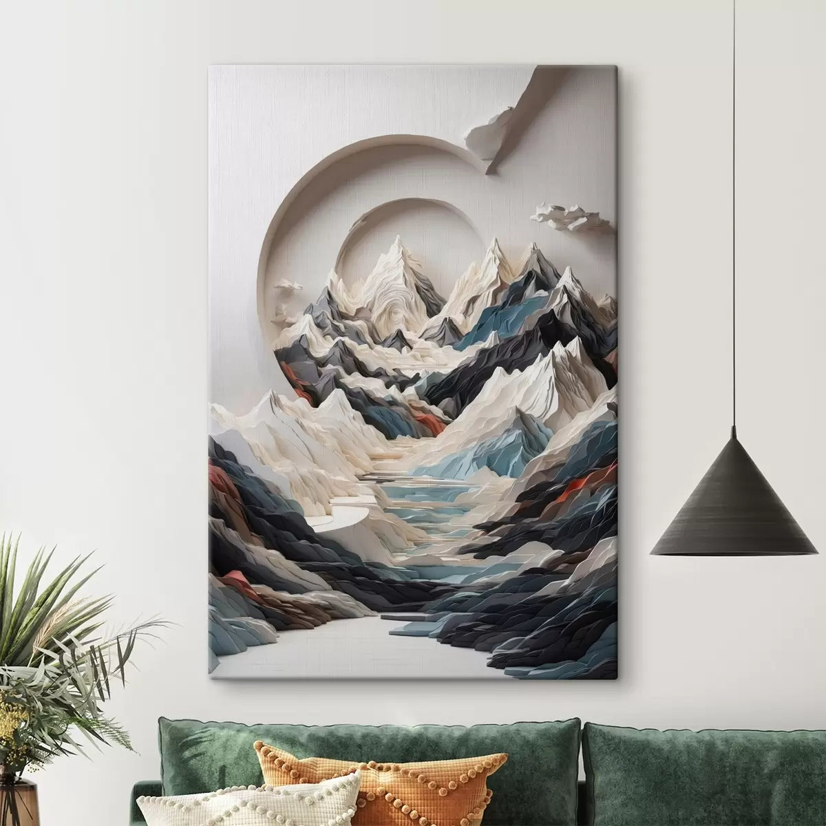 Tablouri Pictura abstractă a zonei muntoase s44427