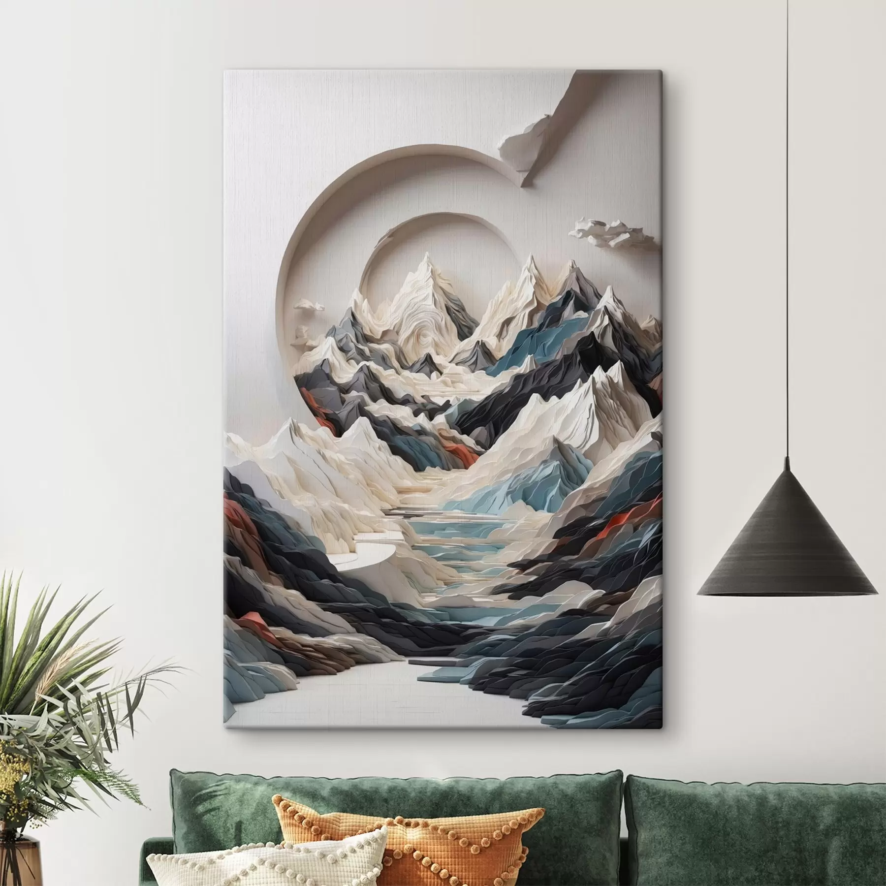 fototapet Pictura abstractă a zonei muntoase s44427