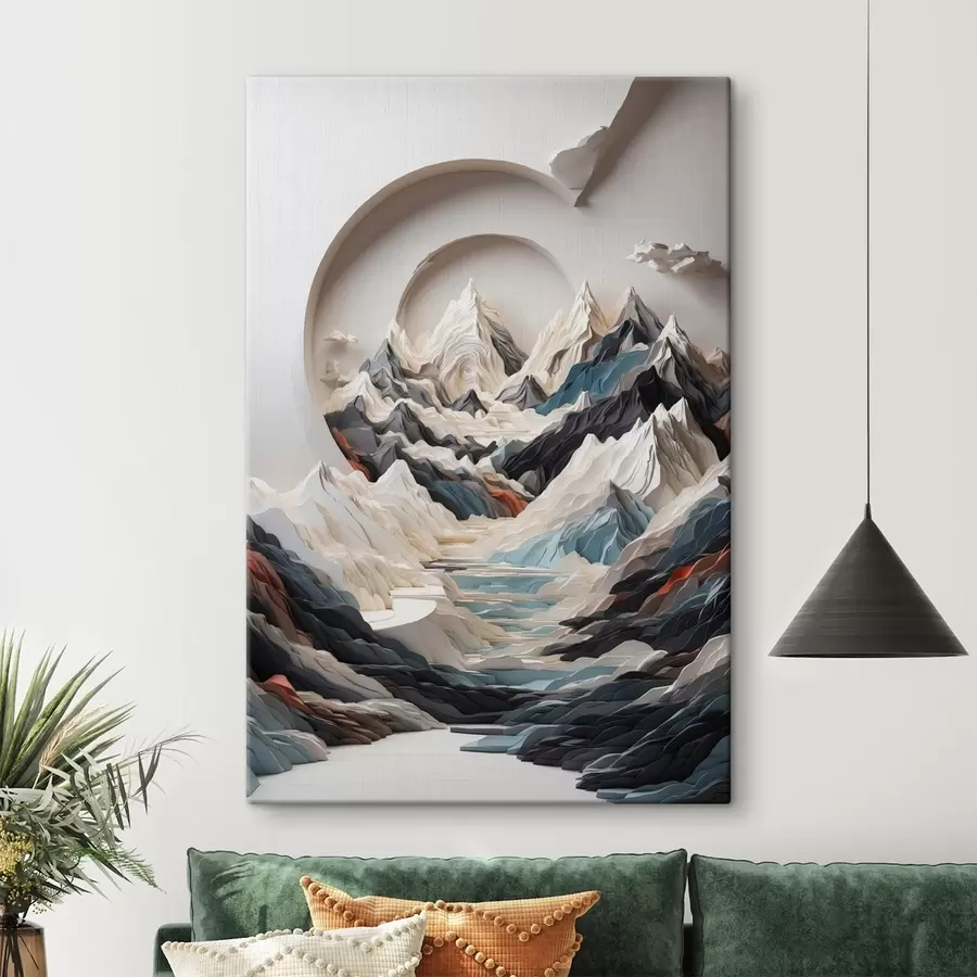 Tablouri Pictura abstractă a zonei muntoase s44427