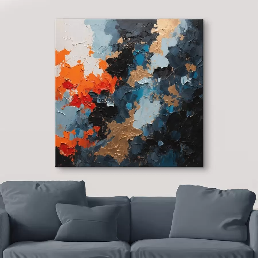 Tablouri Pictură abstractă în ulei multicoloră s44431