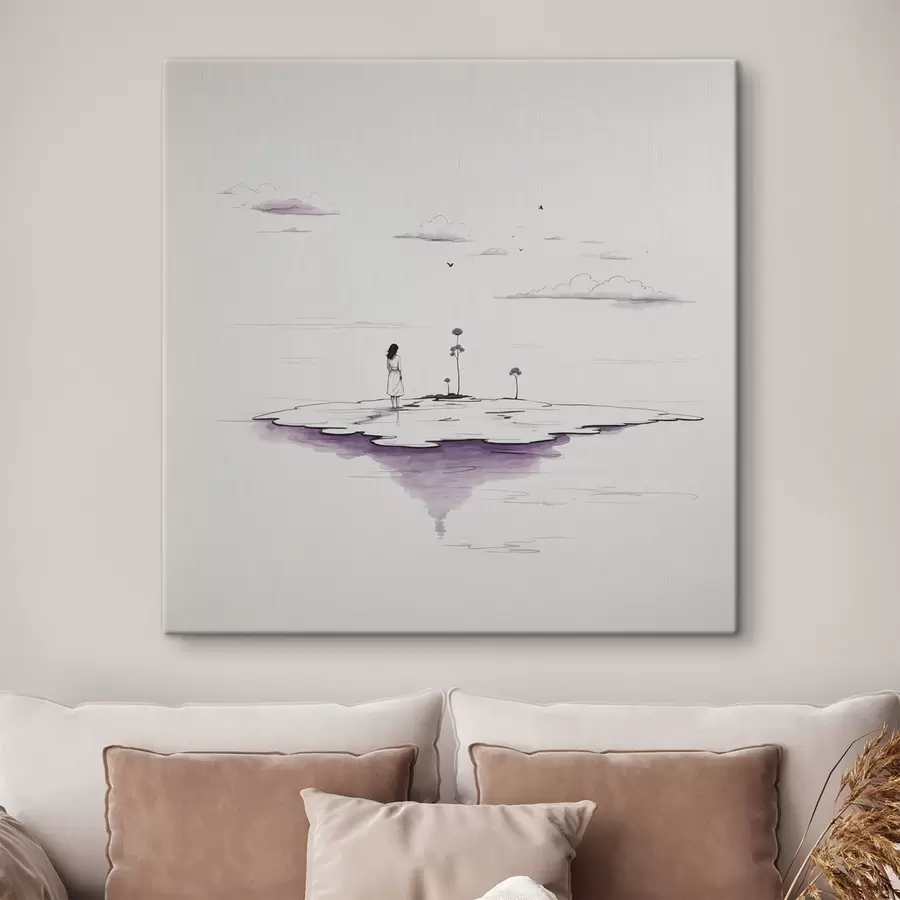 Tablouri Pictură simplă în alb și negru s44433