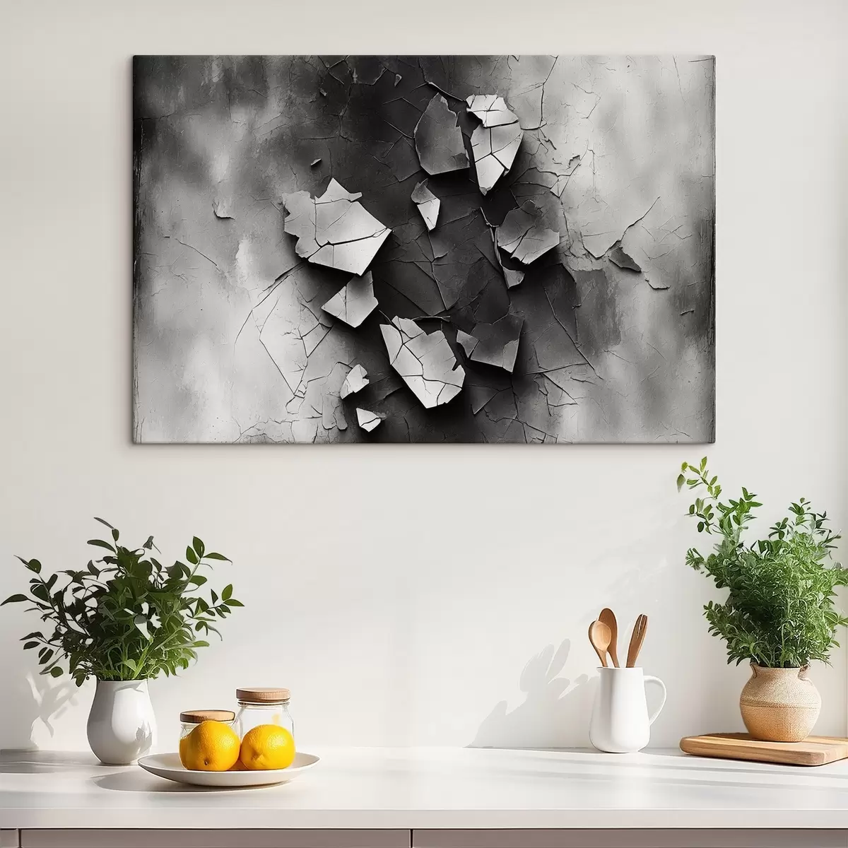 Tablouri Negru și alb perete vechi s44450