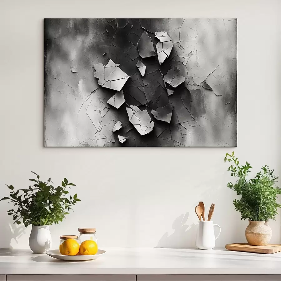 Tablouri Negru și alb perete vechi s44450