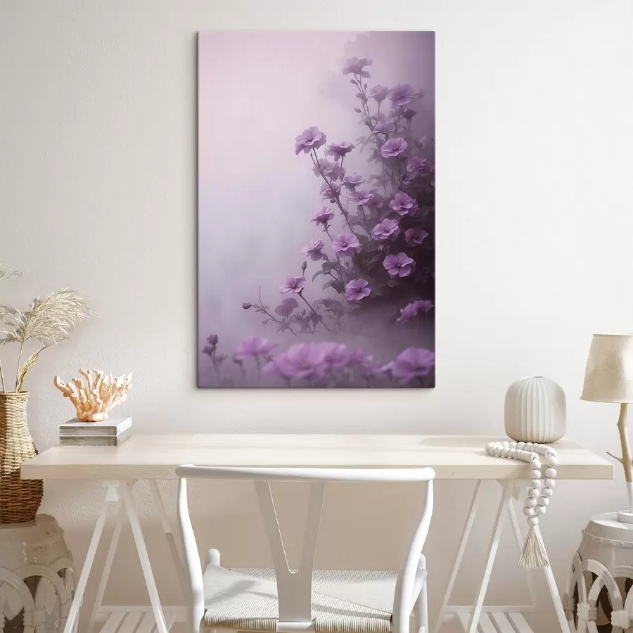 Tablouri Flori mov în ceață s44456