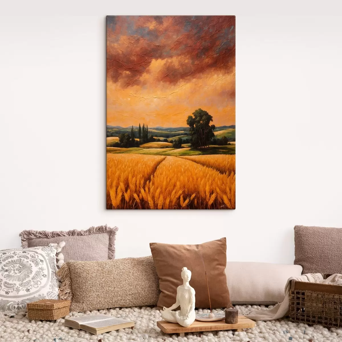 Tablouri Câmpul de grâu în stilul picturii acrilice s44464