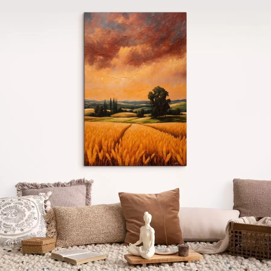 Tablouri Câmpul de grâu în stilul picturii acrilice s44464