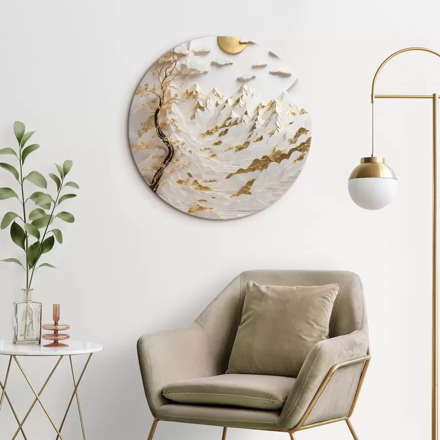 Tablouri Munți abstracți și soare r44428