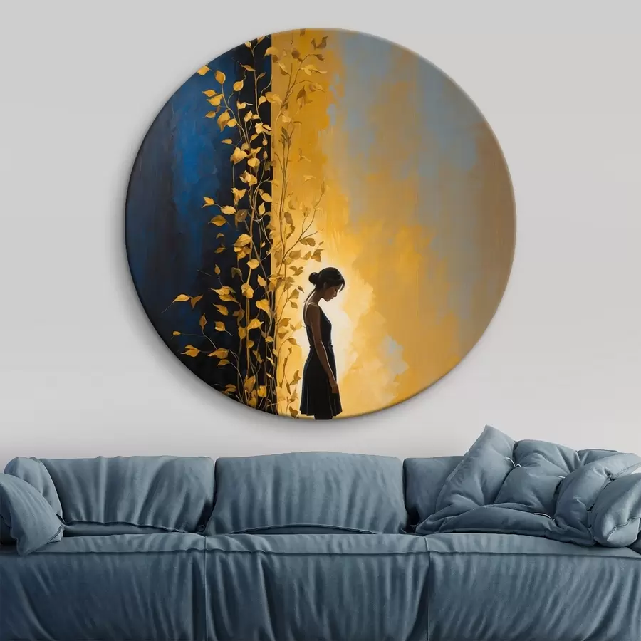 Tablouri Fata pe fundal abstract r44430