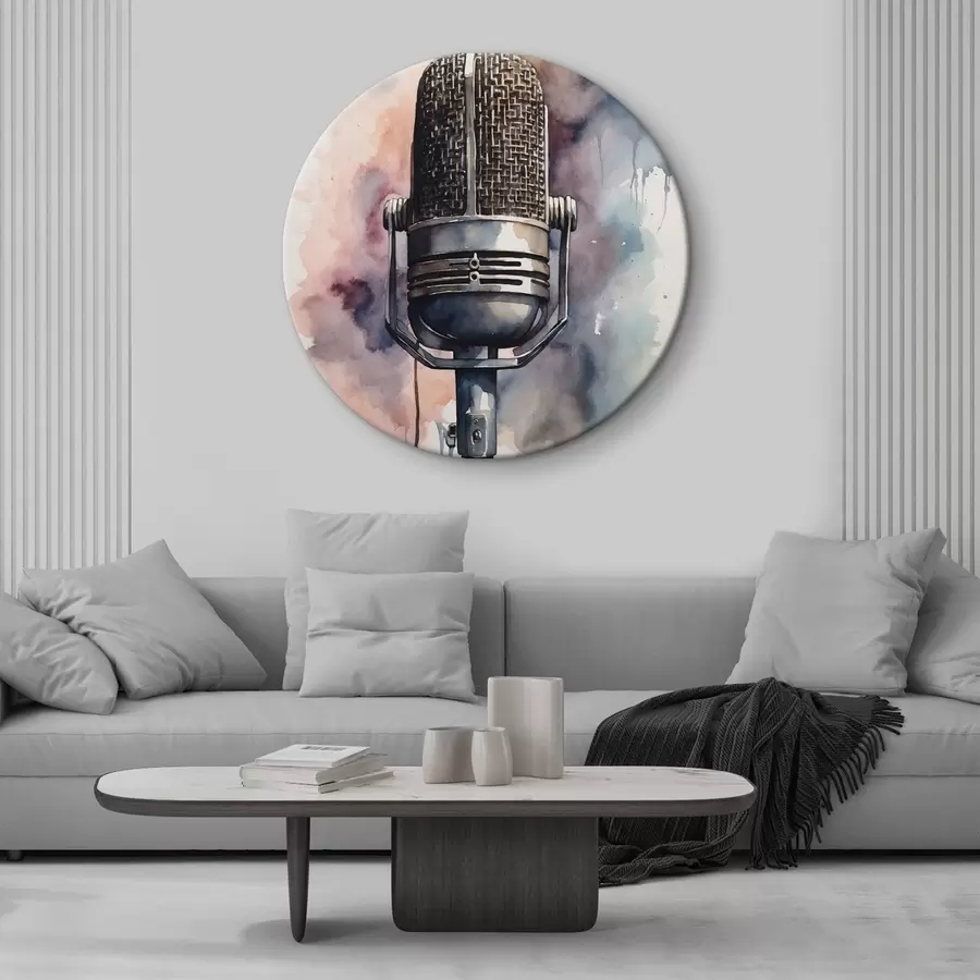Tablouri Microfon pe fundal acuarelă r44463