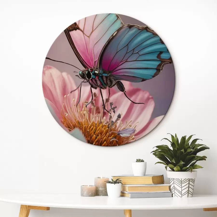 Tablouri Fluturele stă pe o floare r44470