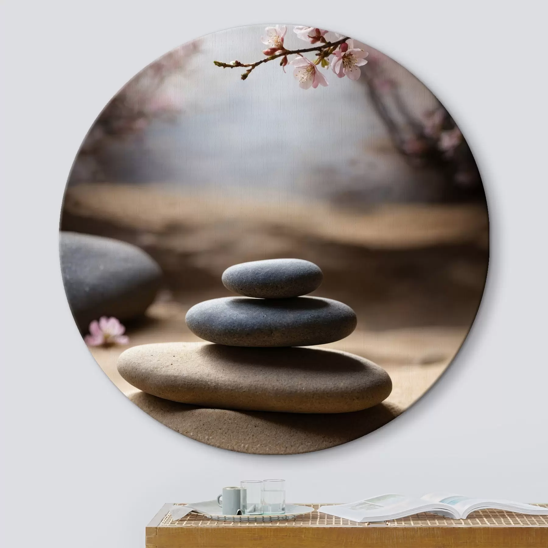 Tablouri Pietre pe nisip pe fundal încețoșat r44475