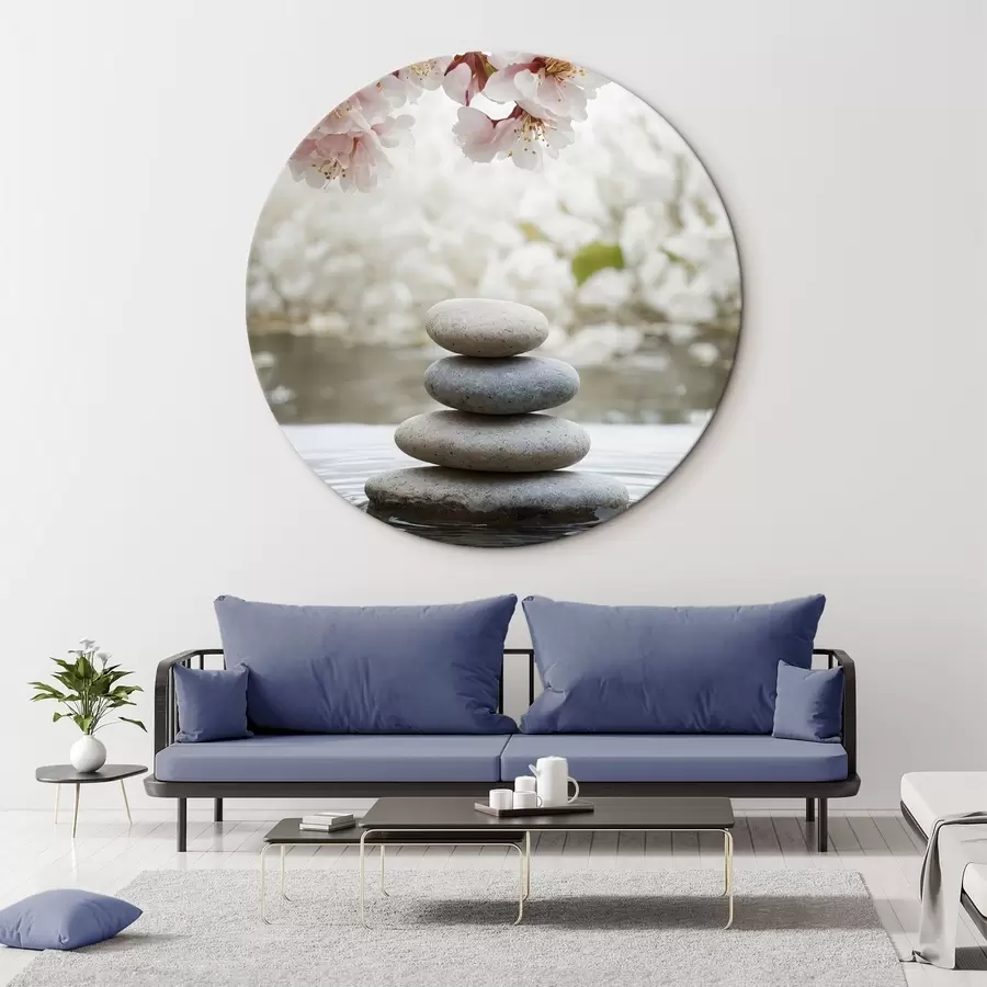 Tablouri Pietre în apă pe fundal încețoșat r44476