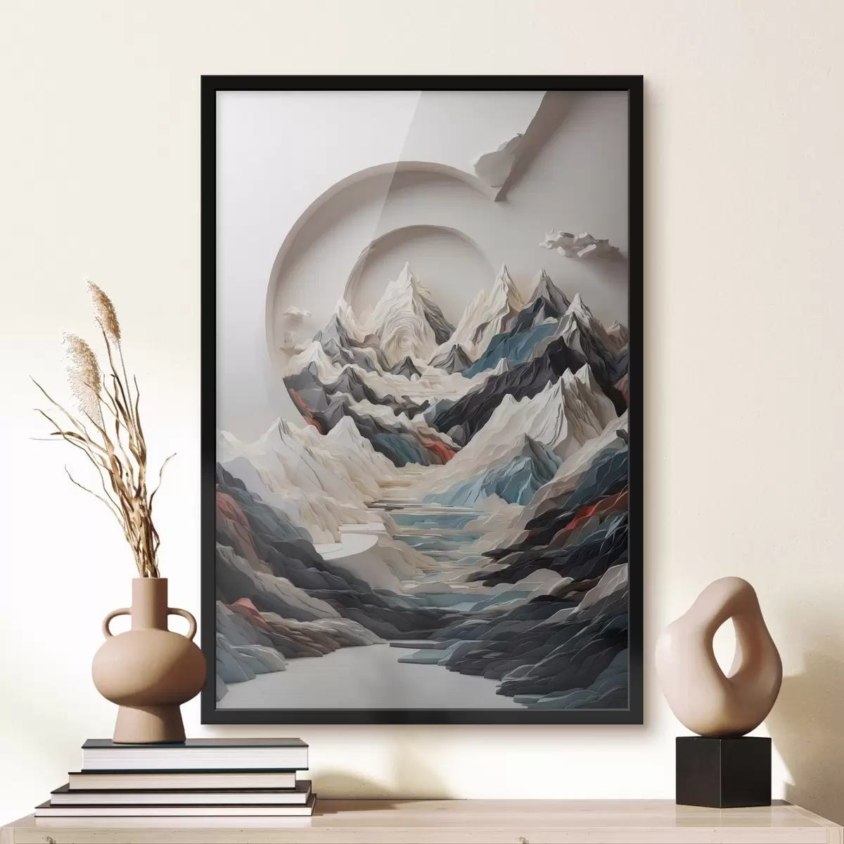 Poster Pictura abstractă a zonei muntoase f44427