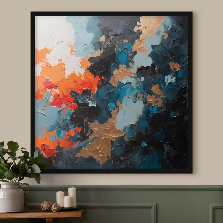 fototapet Pictură abstractă în ulei multicoloră f44431