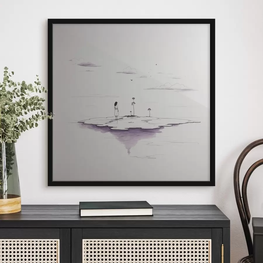 fototapet Pictură simplă în alb și negru f44433