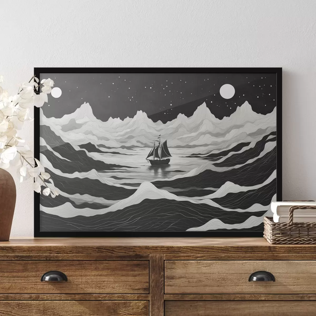 Poster Navă în marea cețoasă a nopții f44437