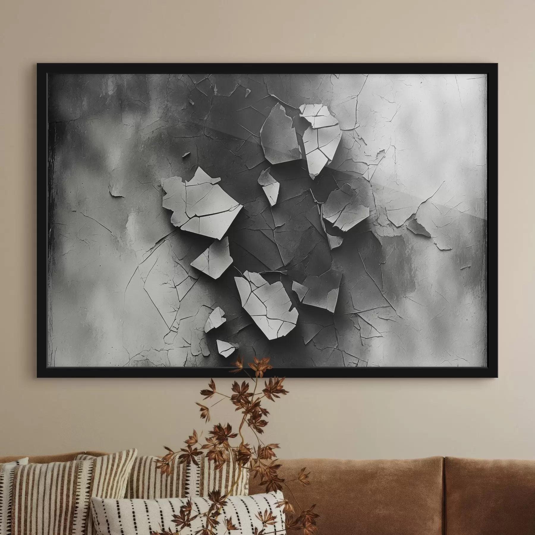 Tablouri Negru și alb perete vechi f44450