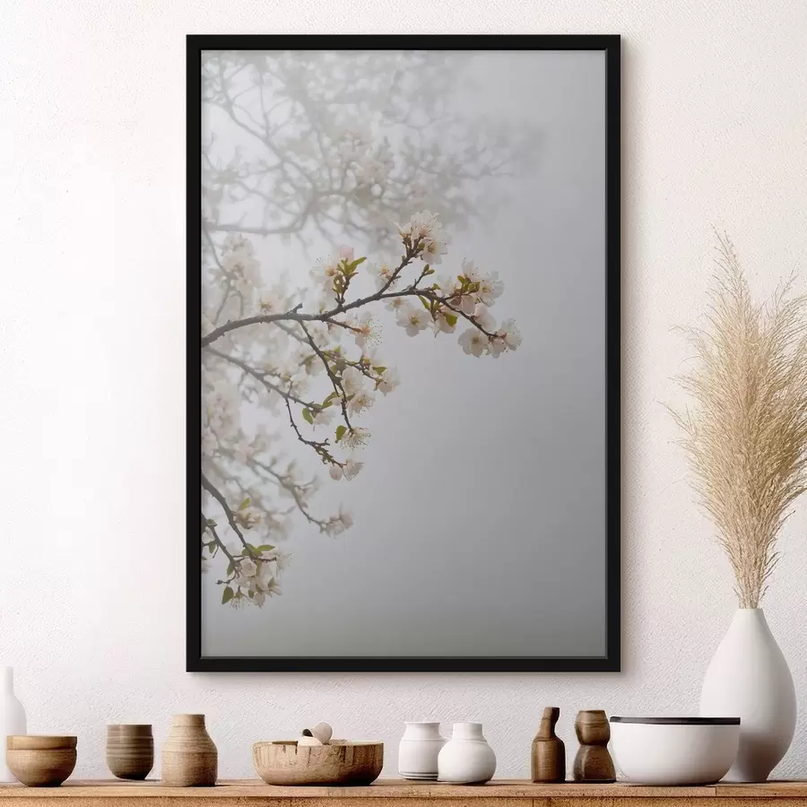 fototapet Copac înflorit în ceață f44473