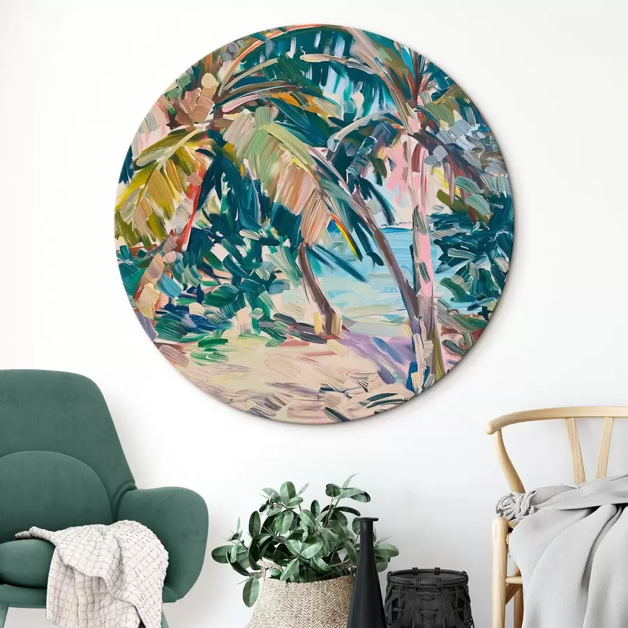 Tablouri Palmieri abstracție, imitație de lovituri de perie r44513