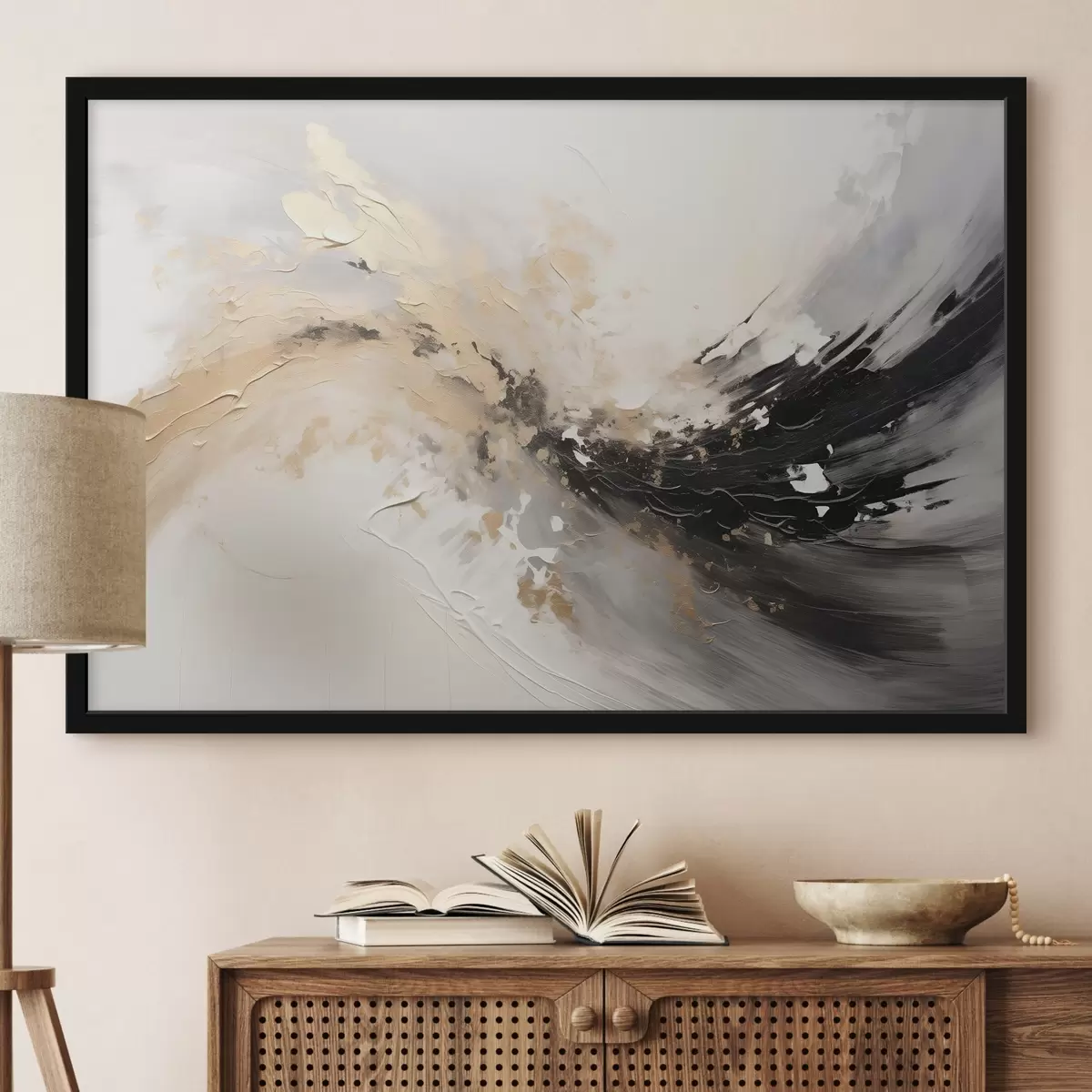 Poster Compoziție abstractă, imitație de pictură f44519